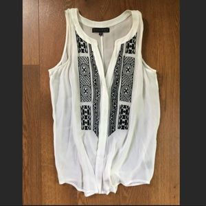 Sanctuary Anthropologie White Sleeveless Top XS